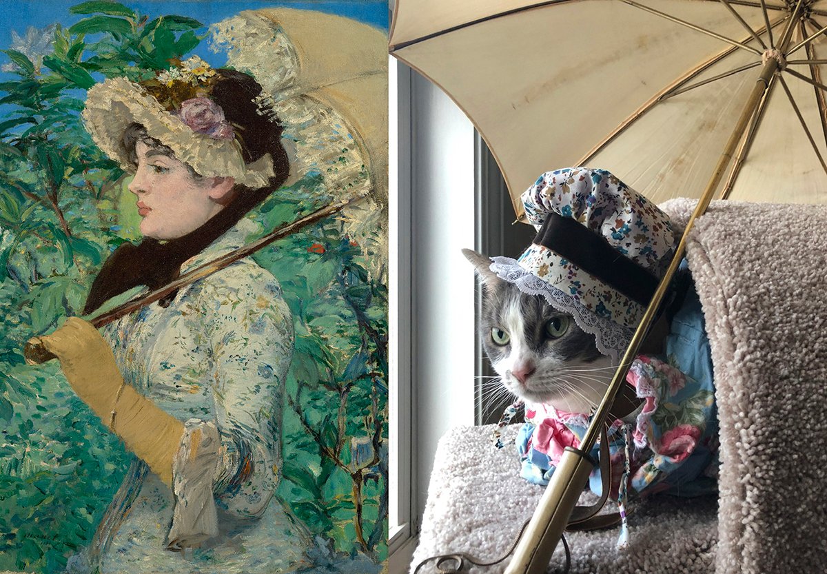 Édouard Manet, Jeanne (Spring), 1881; Re-creation: Jeannette Hulick courtesy Jeannette Hulick