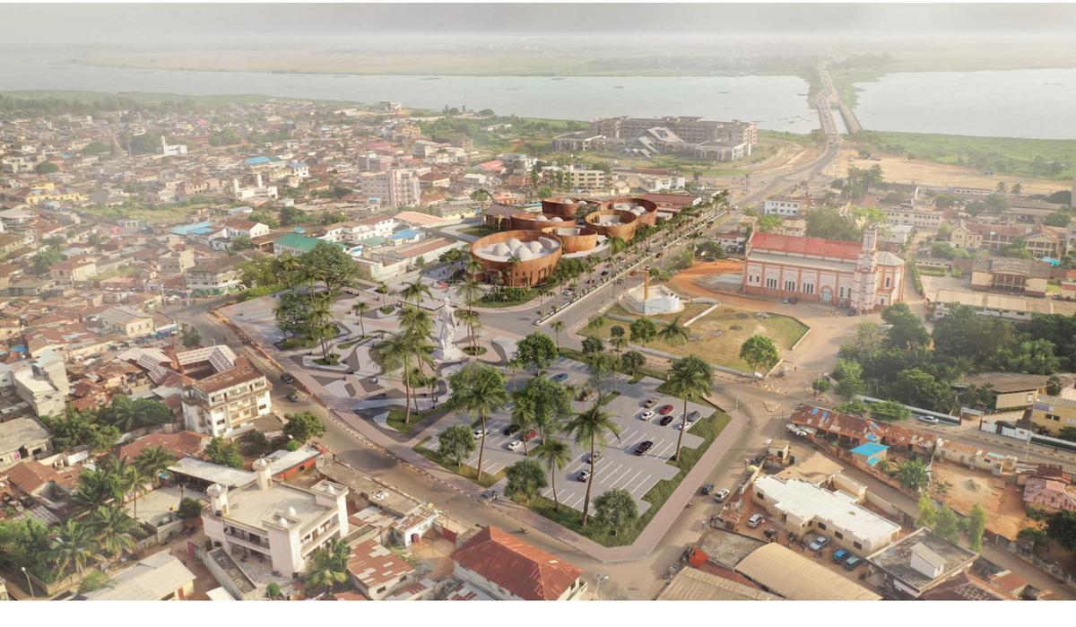 A rendering of the Musée International du Vodun, planned for the Benin capital Porto-Novo, and designed by Cote d’Ivoire architects Koffi & Diabaté

© ANPT and Koffi & Diabaté



