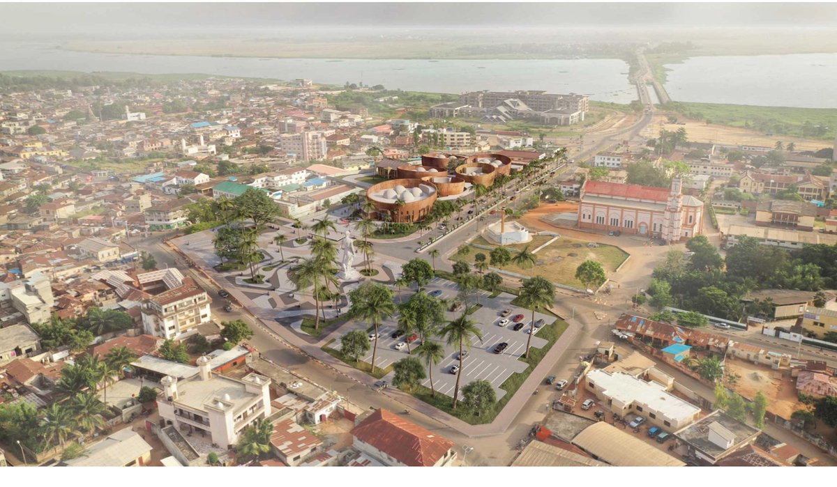 A rendering of the Musée International du Vodun, planned for the Benin capital Porto-Novo, and designed by Cote d’Ivoire architects Koffi & Diabaté
© ANPT and Koffi & Diabaté