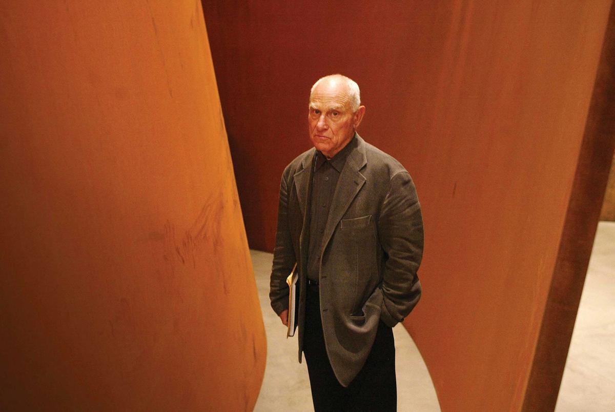 Richard Serra in his installation The Matter of Time (1994-2005) at the Guggenheim, Bilbao, in 2005

Photo: RAFA RIVAS/AFP via Getty Images


