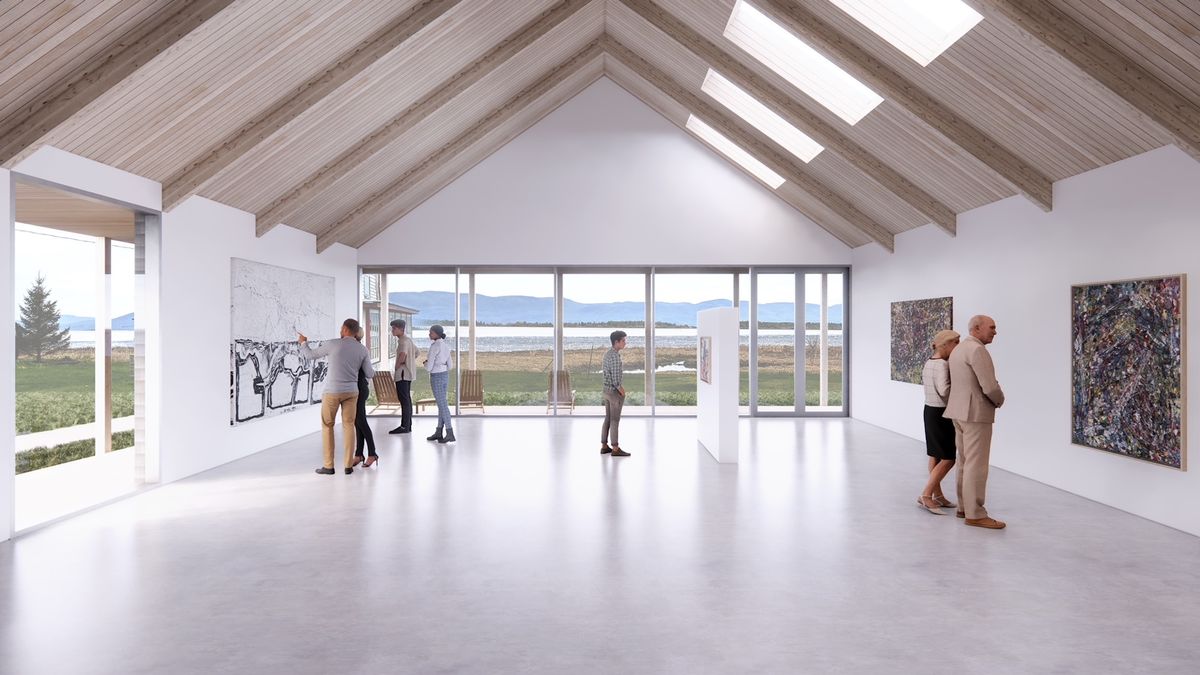 A rendering of the gallery space in the Musée-Atelier Riopelle Courtesy Atelier Pierre Thibault