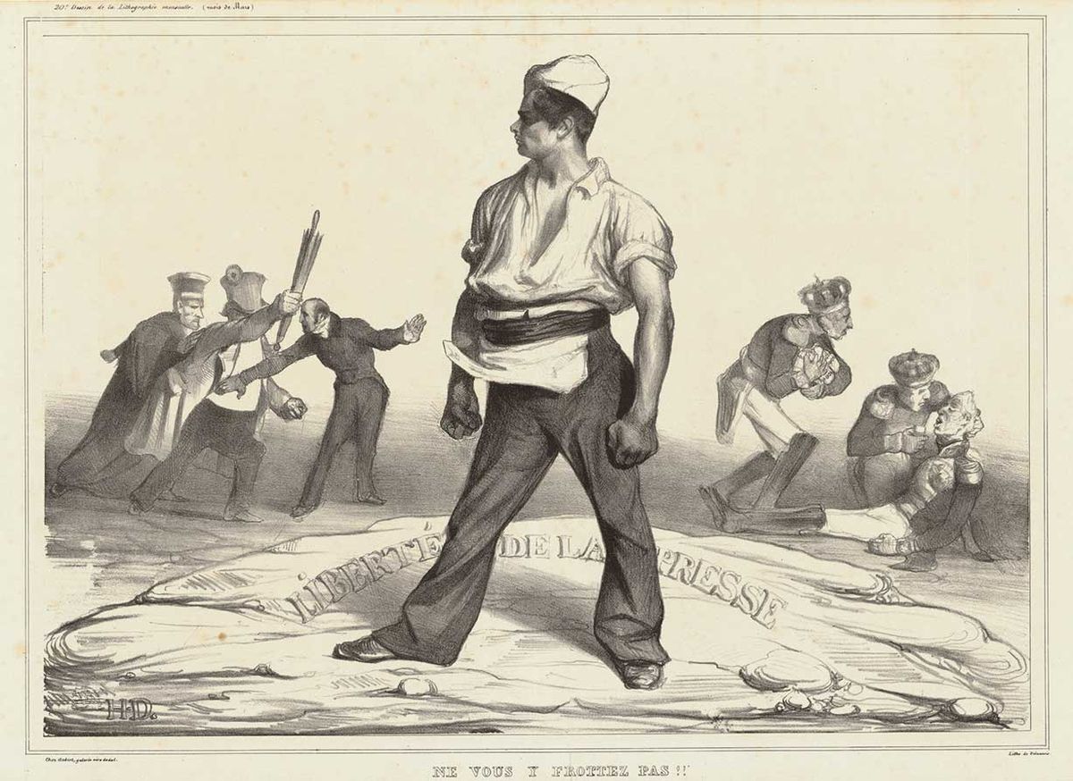Honoré Daumier's Don't you dare! (1834)
© Private Collection