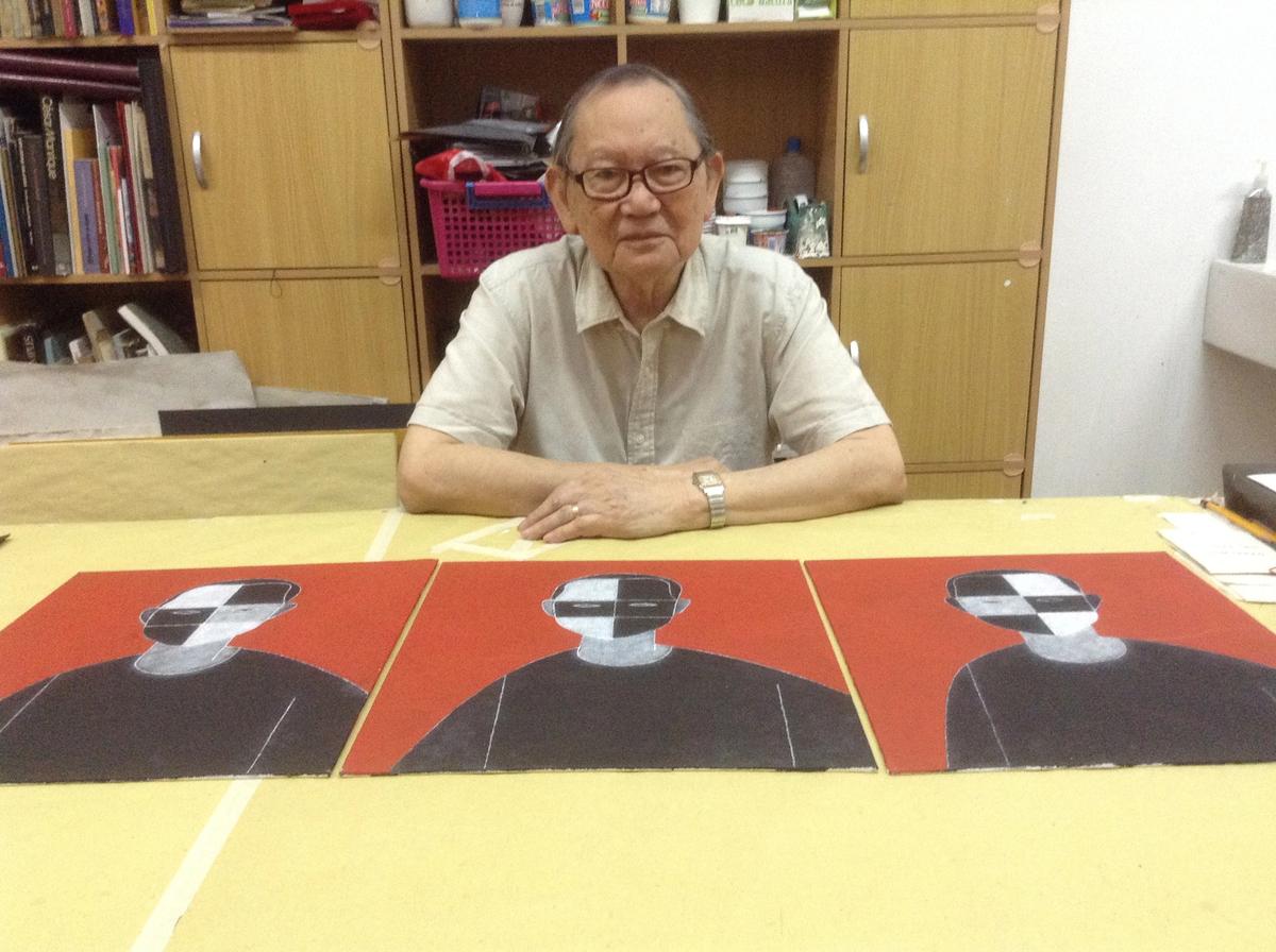 Arturo Luz in his studio, 2014 Photo: Ambeth Ocampo