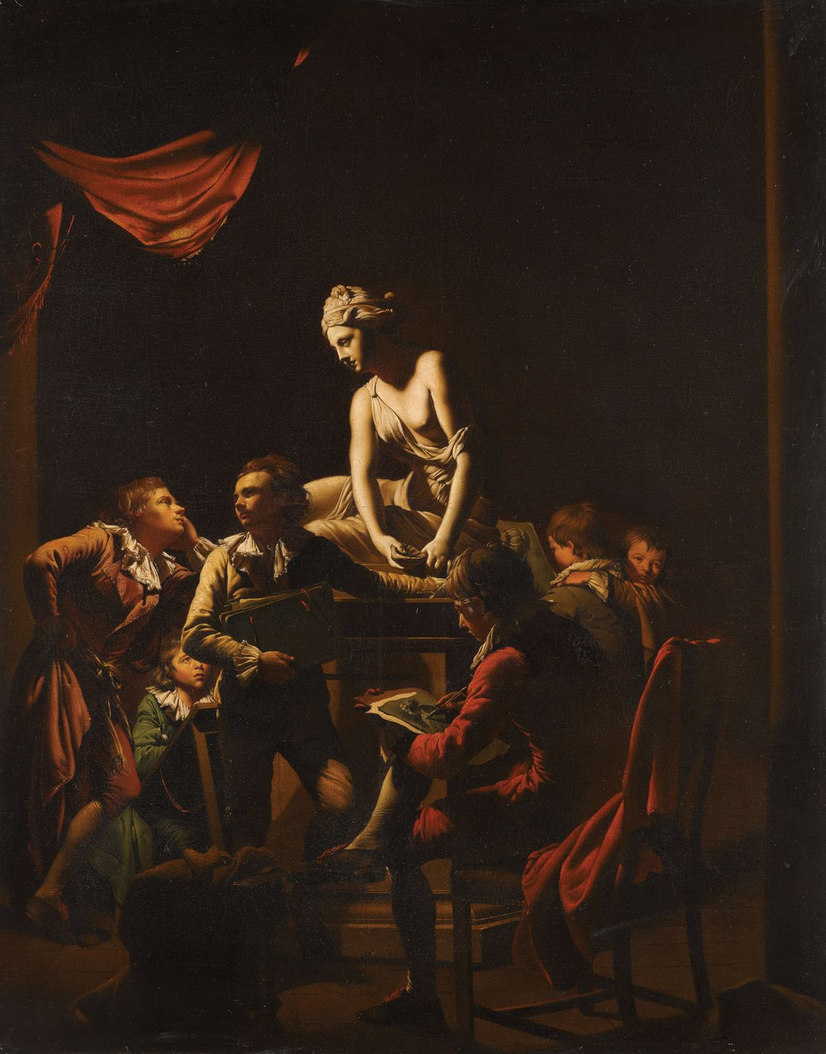 An Academy by Lamplight (1769) by Joseph Wright of Derby Sotheby's