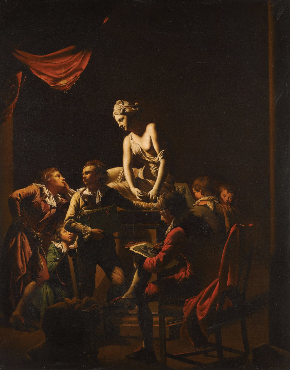 An Academy by Lamplight (1769) by Joseph Wright of Derby Sotheby's