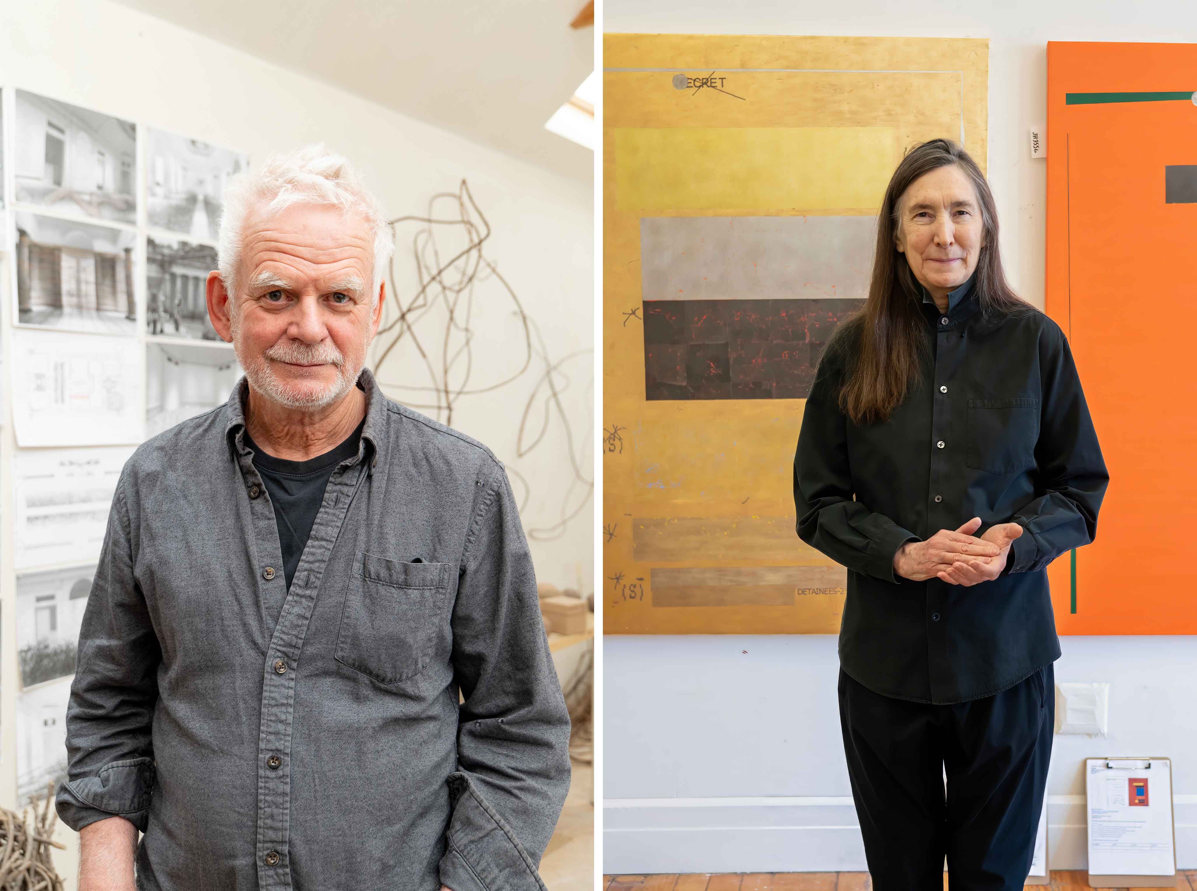 Andy Goldsworthy and Jenny Holzer have been recognised for their work in sculpture and painting respectively Holzer: © The Japan Art Association; Goldsworthy: Courtesy of Andy Goldsworthy