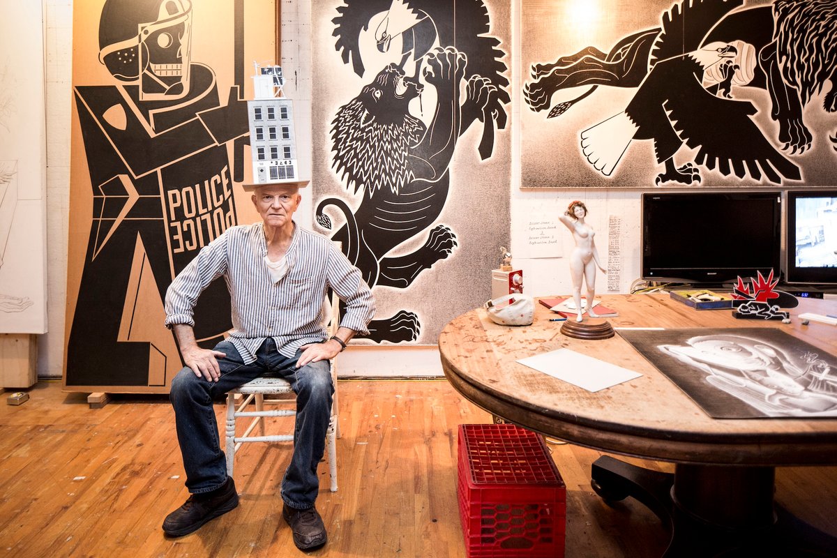 Anton van Dalen in his studio in Anton: Circling Home (2020) Photo by Anthony Lindsey
