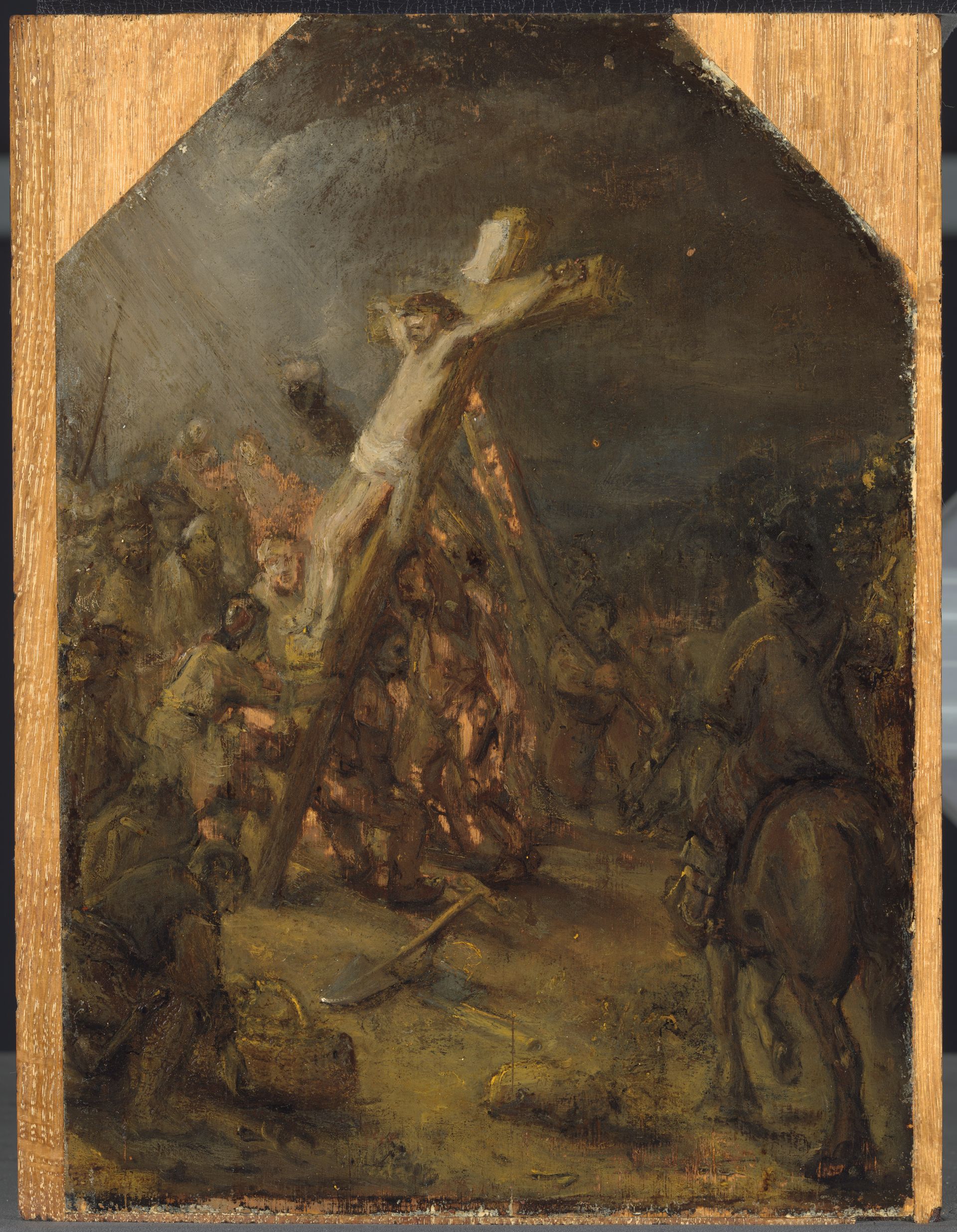 The Raising of the Cross (around 1645), thought now to be by Rembrandt