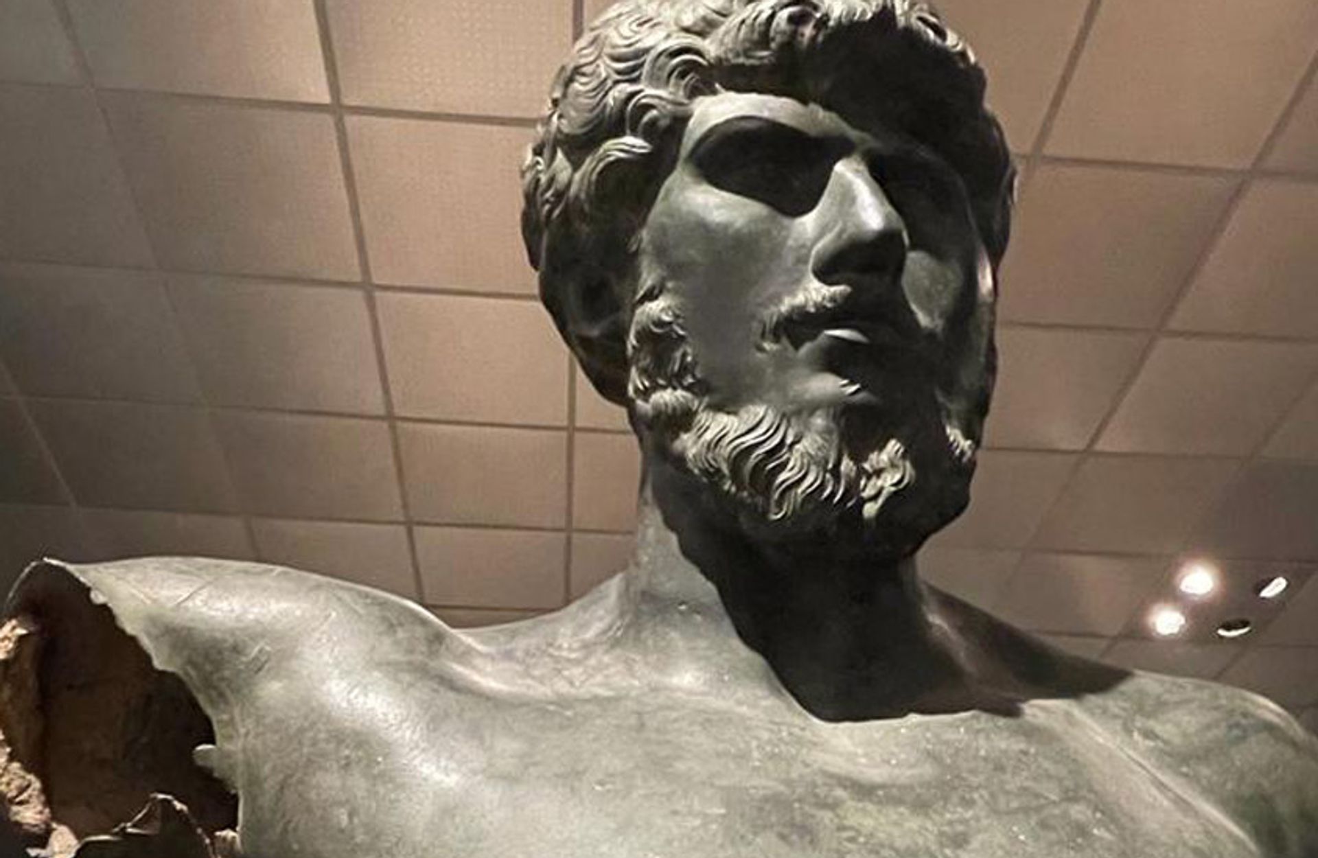 The antiquities collector Shelby White has been revealed as the former owner of a number of looted artefacts recently returned to Turkey, including a life-size bronze statue of the Roman Emperor Lucius Verus Courtesy of the US Consulate General, Istanbul via Facebook