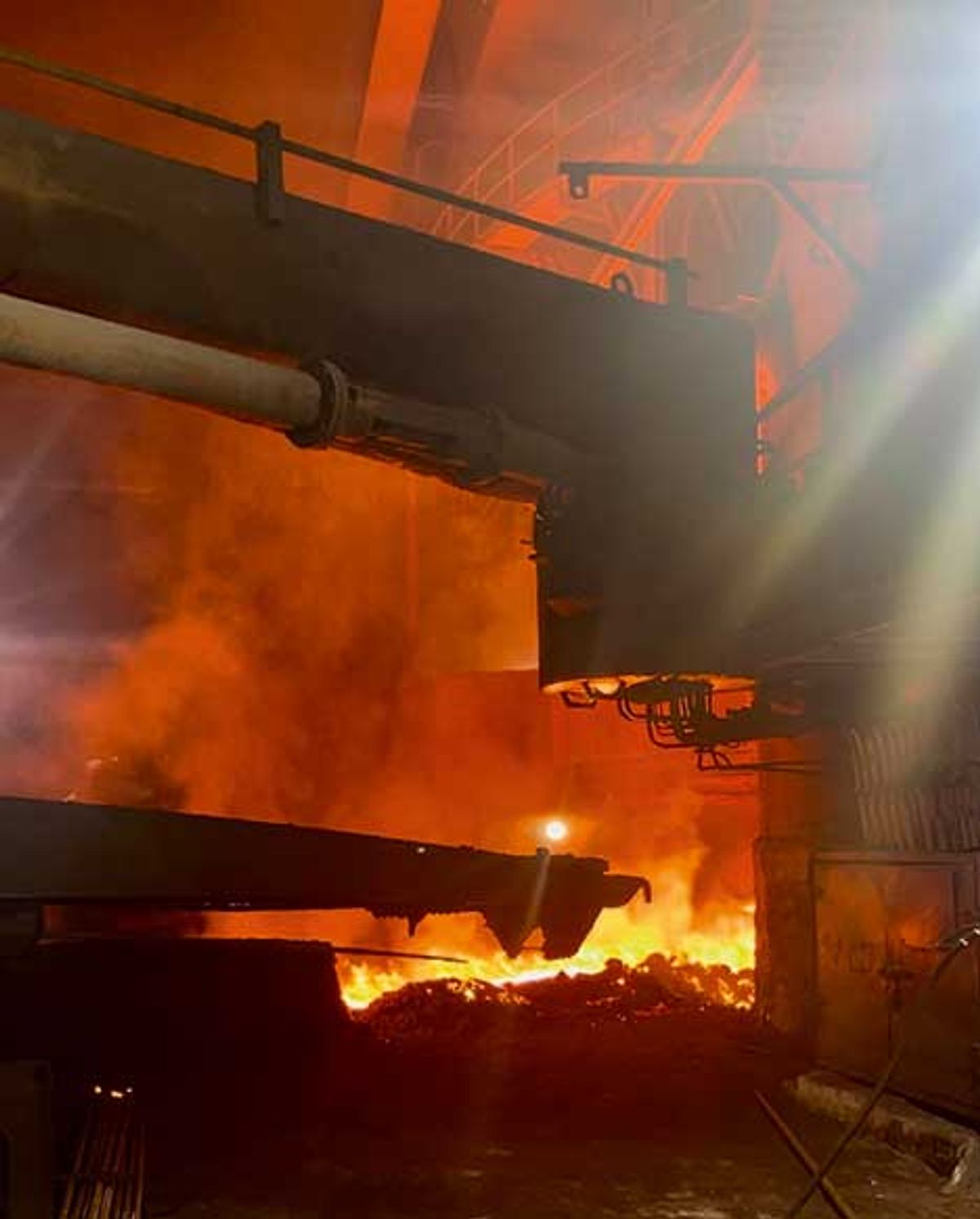 Steely determination: the Jindal’s factory at Vijayanagar

Photo: Kabir Jhala


