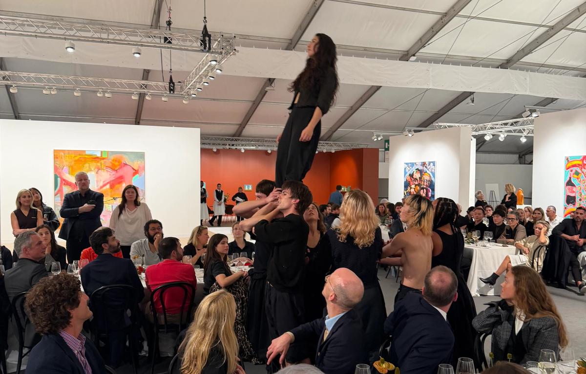 Mind the china: Holly Blakey and her dancers mesmerise guests at the Frieze Collectors’ Dinner