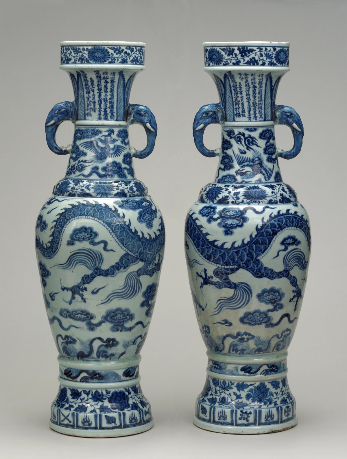 The Yuan dynasty David vases (1351) were acquired in a £1bn donation of Chinese treasures this year © The Trustees of the British Museum