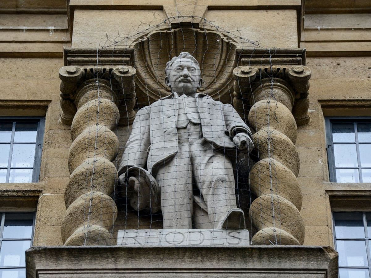 The Cecil Rhodes statue at Oriel College in Oxford