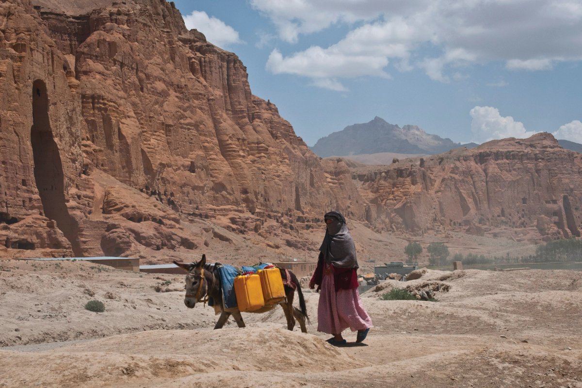 Former site of the Buddhas of Bamiyan, Bamyan Province, Afghanistan. They were destroyed by the Taliban in 2001. © Sgt. Ken Scar, 7th Mobile Public Affairs Detachment U.S. Army photo
