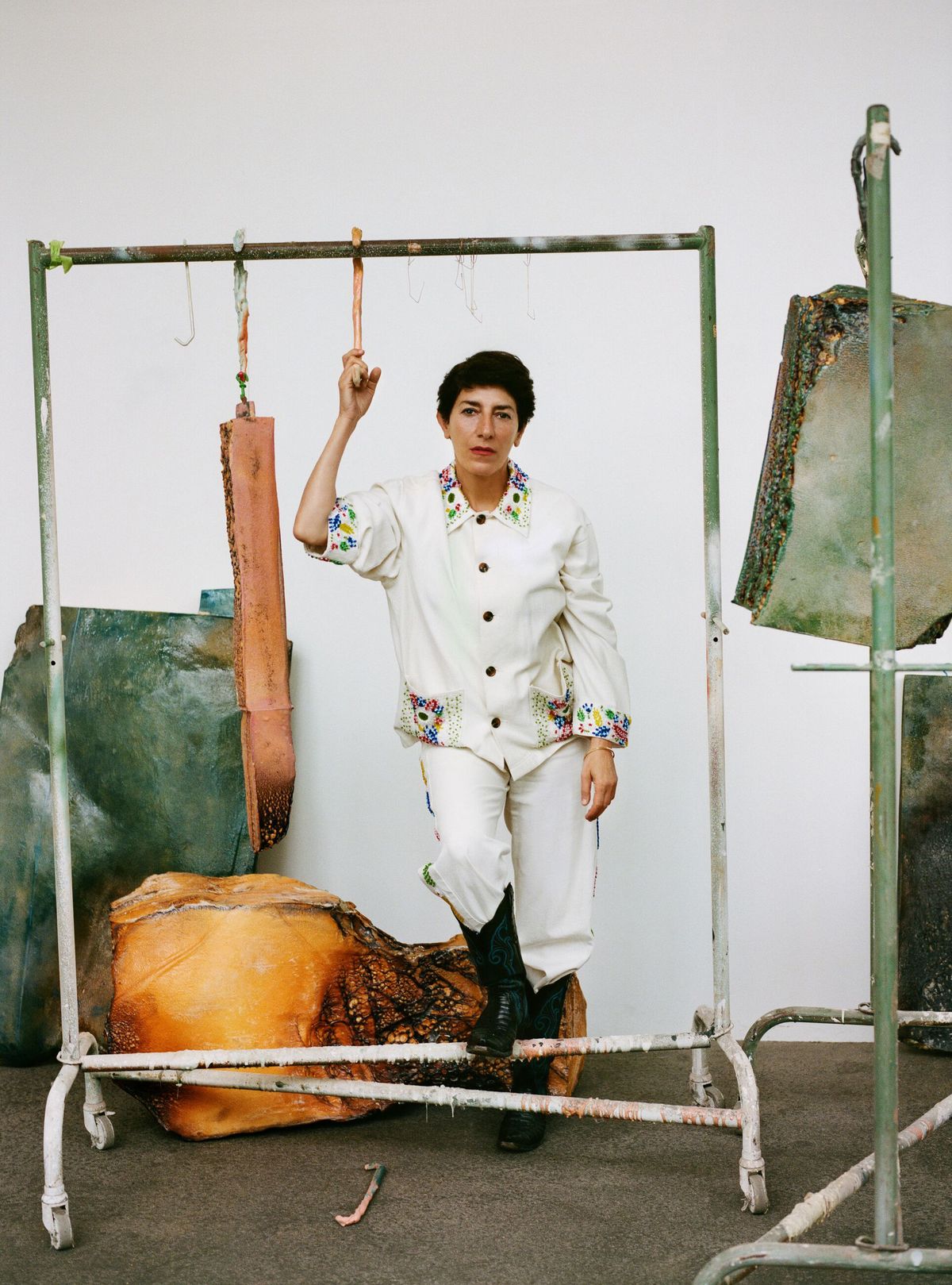 Baghramian’s work created for Art Basel is part of a series in which she explores “bodies that are fragmented, supported, interrupted or dependent on external structures” Christian Werner