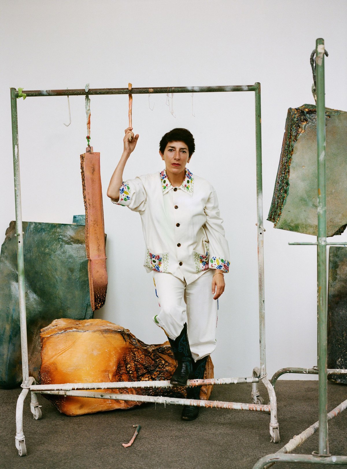 Baghramian’s work created for Art Basel is part of a series in which she explores “bodies that are fragmented, supported, interrupted or dependent on external structures” Christian Werner
