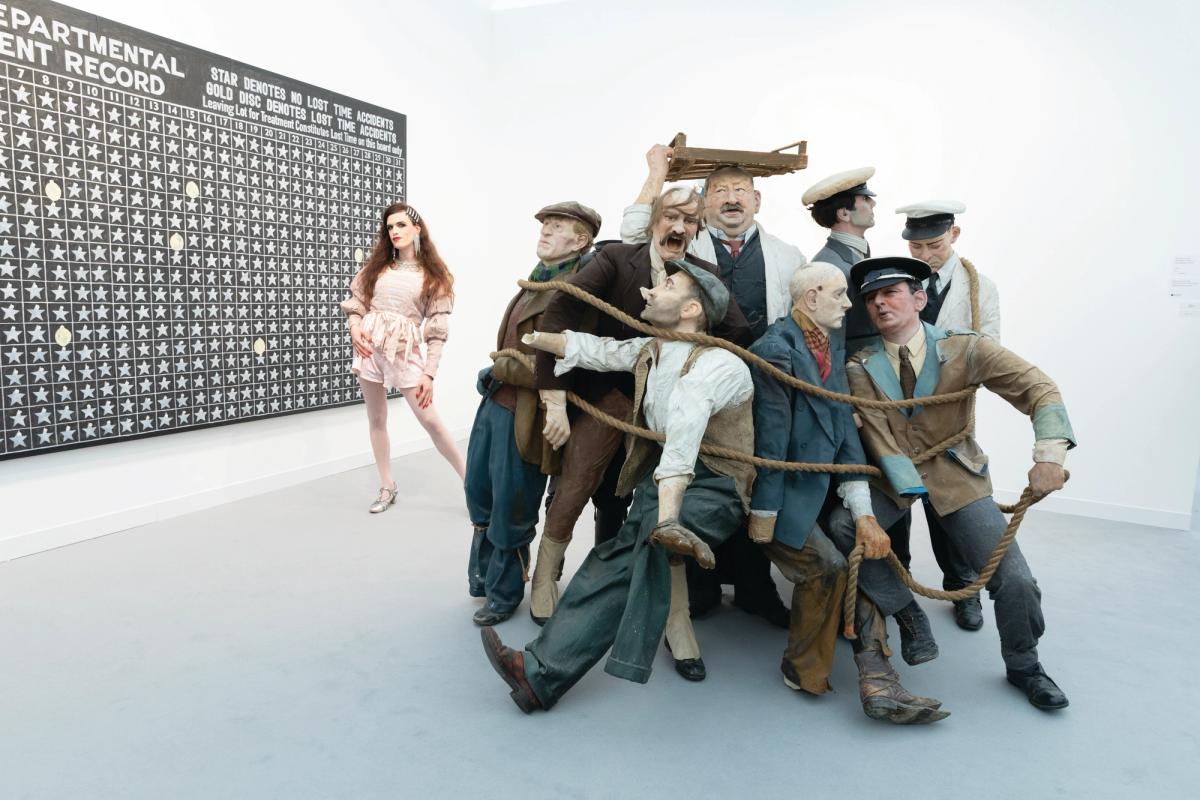 Alex Margo Arden, the inaugural winner of the Nicoletta Fiorucci Foundation Prize, with her works on theGinny on Frederick stand

Photo © David Owens