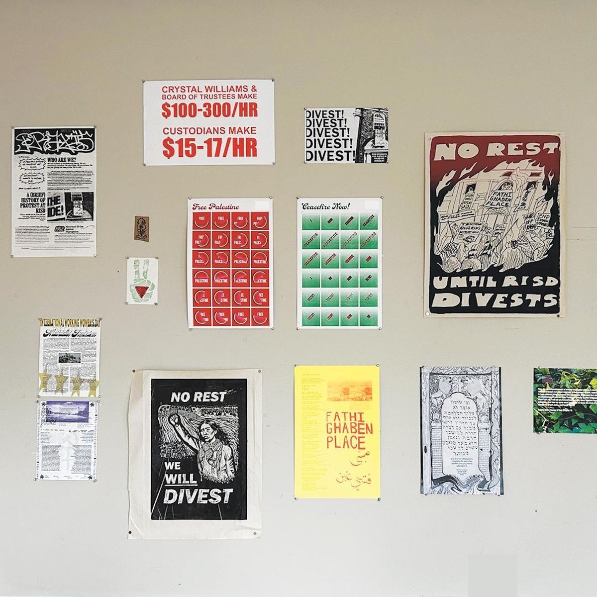 Installation view of To Every Orange Tree at the Carr Haus Café Courtesy RISD SJP