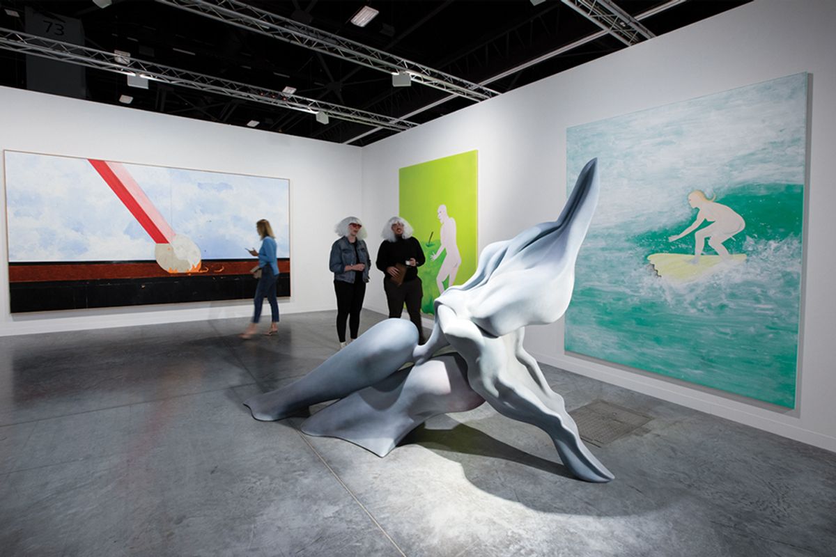 Clearing gallery, which represents artists including Harold Ancart and Calvin Marcus, is enjoying its first outing to the main section of Art Basel in Miami Beach Photo: David Owens
