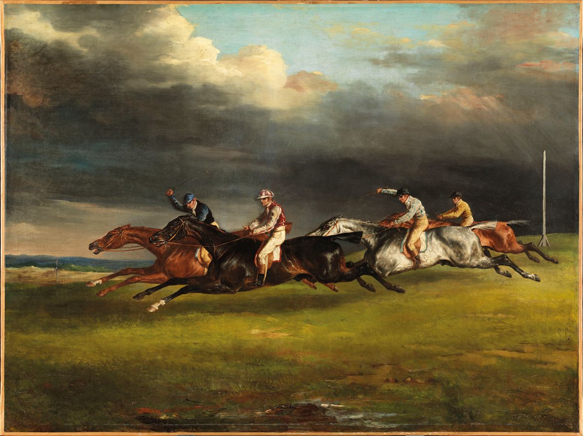 Théodore Géricault’s Epsom Derby (1821) painted after the artist trained in London RMN, Grand Palais—Philippe Fuzeau
