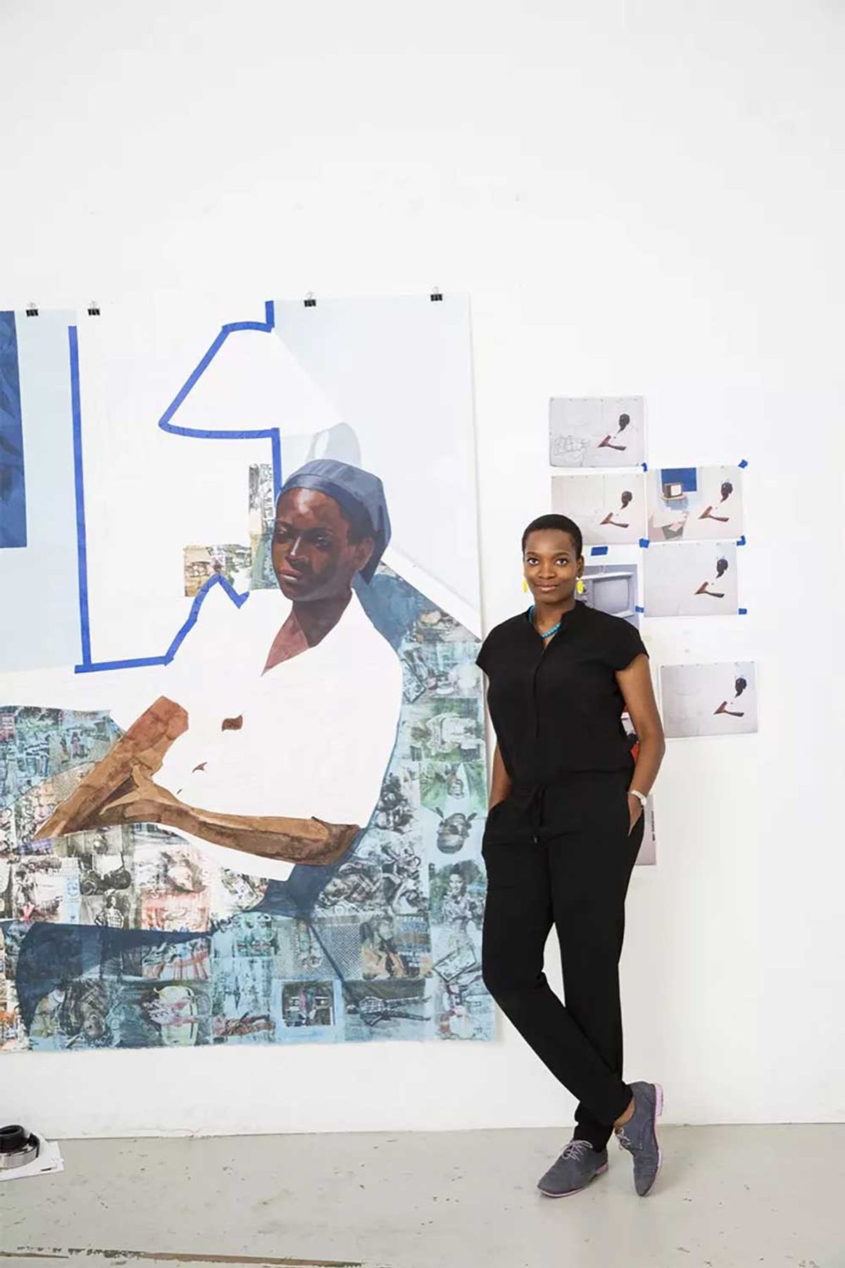 Njideka Akunyili Crosby is number two on the list of top 20 Black American women artists, with a total of $19.4m in auction sales between 2008 and the first half of 2022 © Brigitte Sire. Photo courtesy of the artist and Victoria Miro, London



