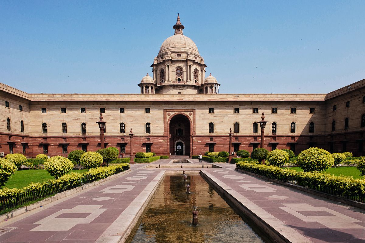 The North Block of the Secretariat building in New Delhi, built during the British Raj. It is the proposed venue for the new National Museum National Photo: © Fabio Lotti/Alamy