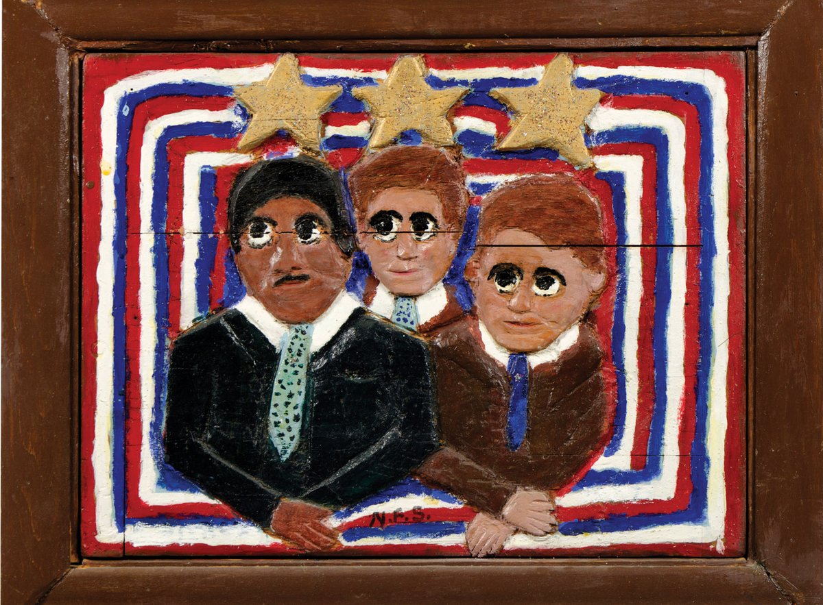 Elijah Pierce's The Kennedy Brothers (1977) Kennedy: Columbus Museum of Art