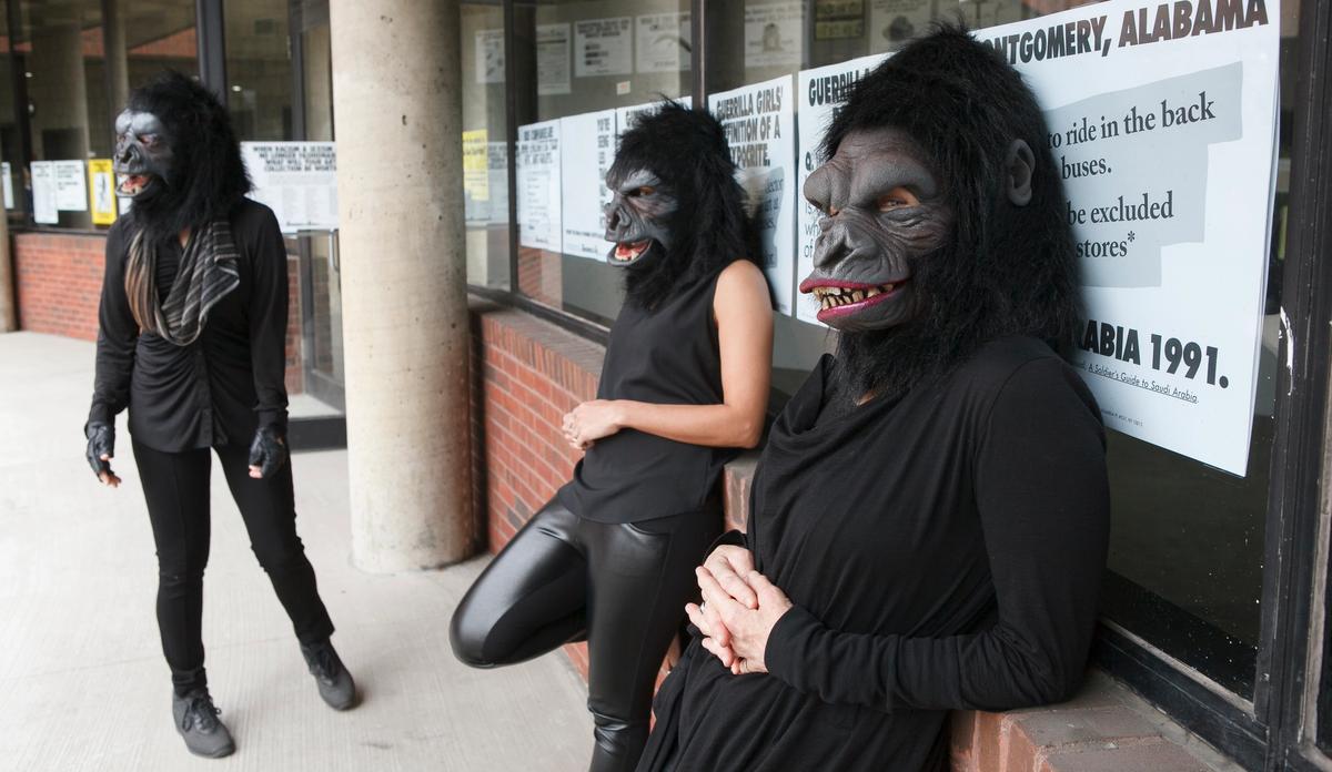 The Guerrilla Girls are doing a call out to the British public for their latest project Photo: Andrew Hindraker