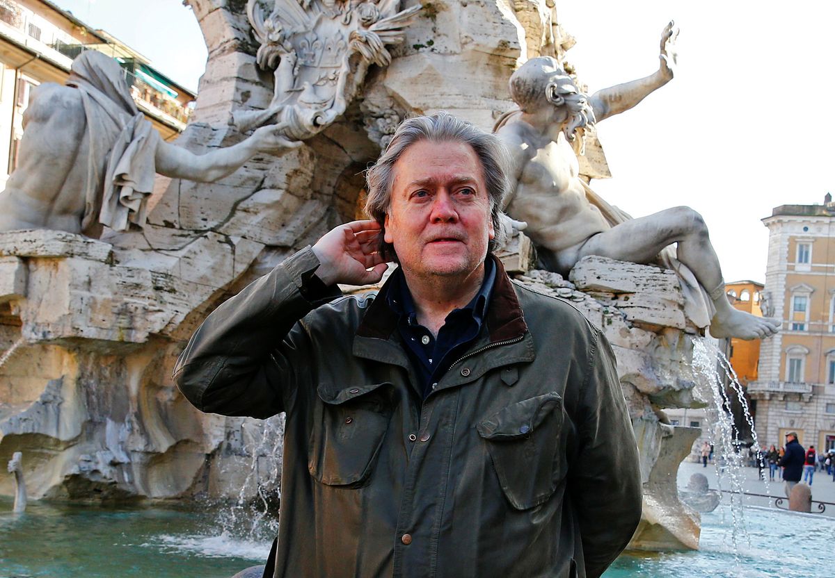 US President Donald Trump's former chief strategist Steve Bannon funds the right-wing religious group Dignitatis Humanae Institute © Reuters/Tony Gentile