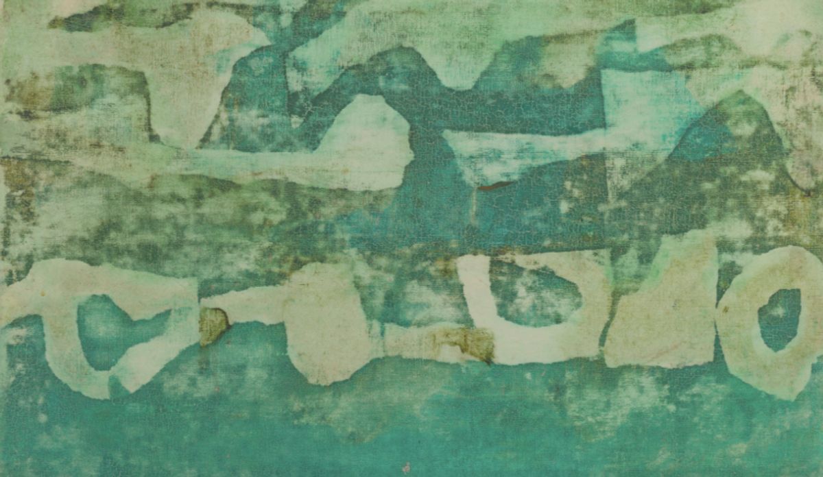 V S Gaitonde's Untitled 1983 painting failed to sell at Christie's New York South Asian Modern and Contemporary sale © Christie's