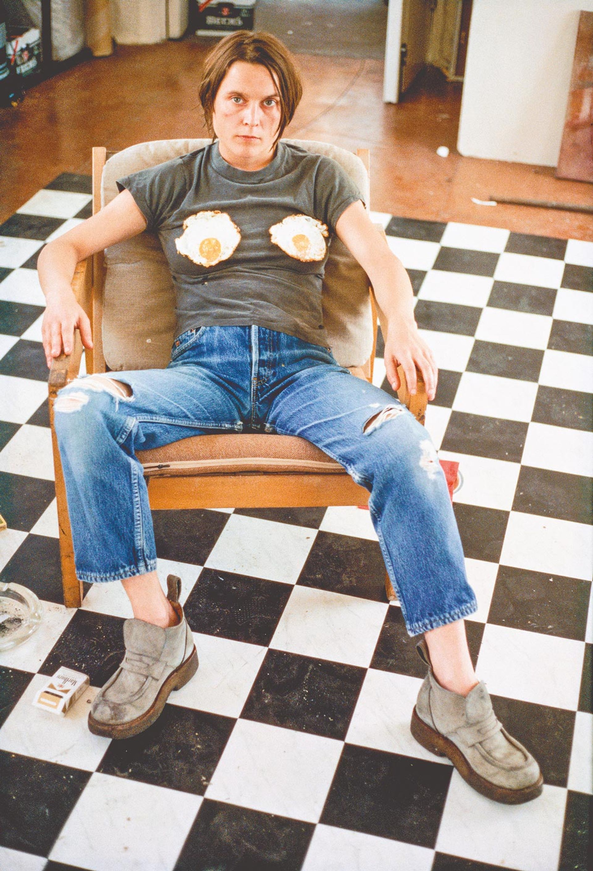 Sarah Lucas’s Self Portrait with Fried Eggs (1996) Courtesy of Sarah Lucas and Sadie Coles HQ