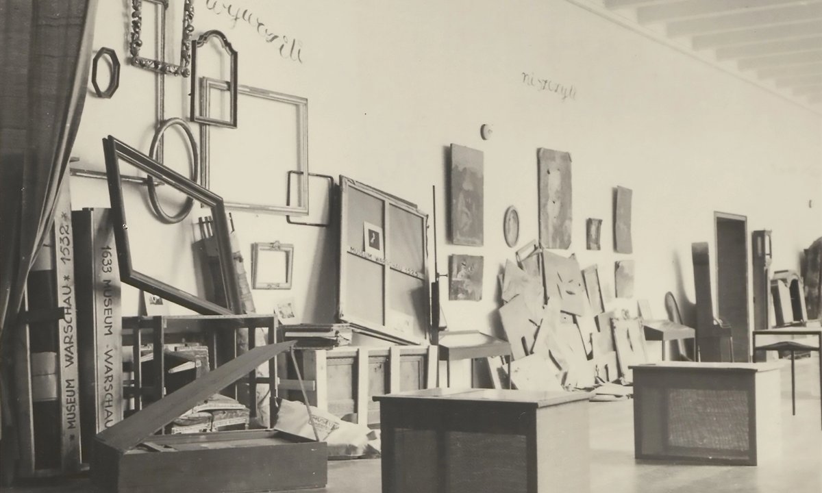 Immediately after the Second World War, how did six exhibitions attempt to make sense of the atrocities?