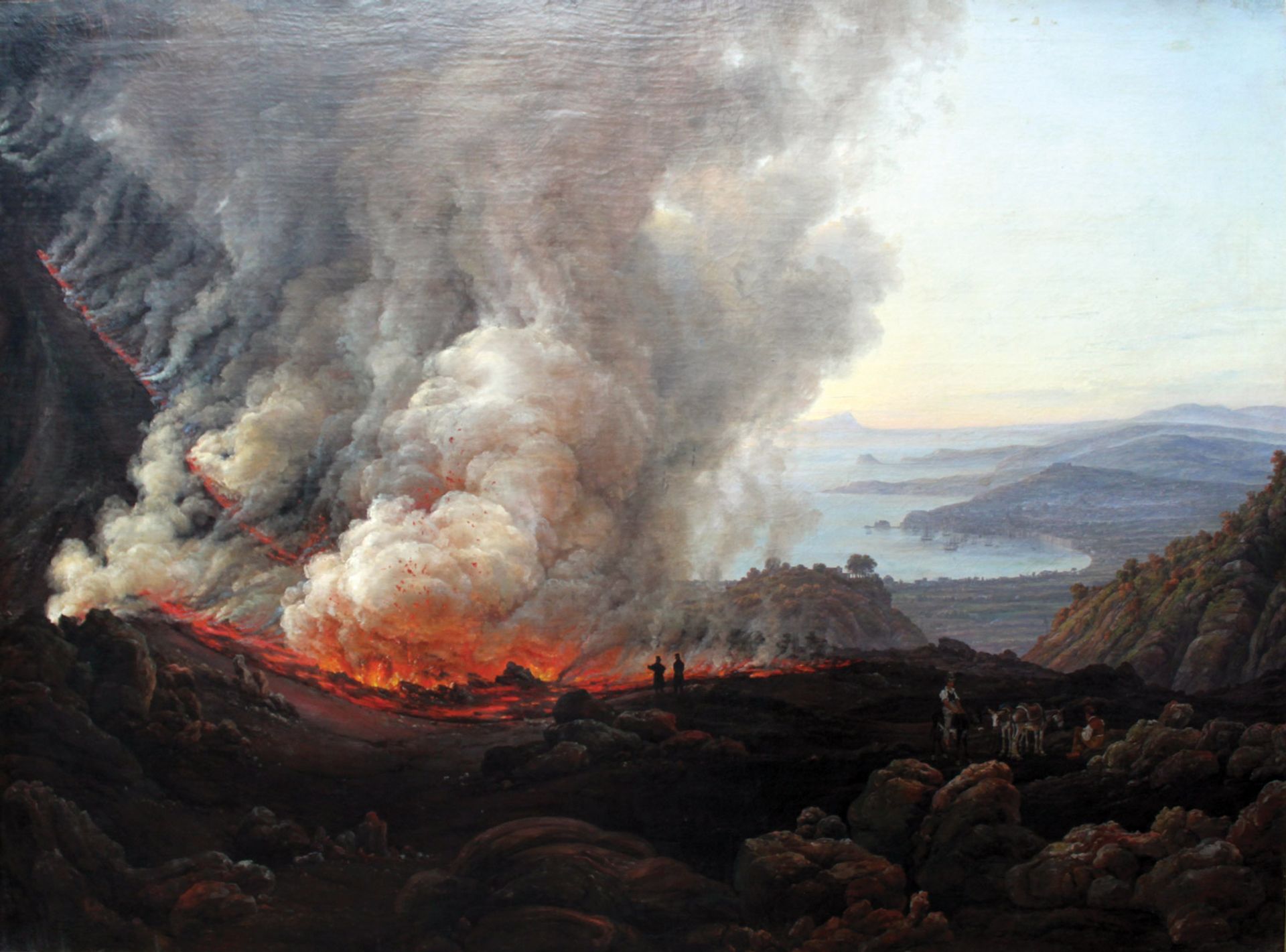 Johan Christian Dahl’s The Eruption of Vesuvius in December 1820 (1826) did not fit with Goethe’s “Neptunist” view about how the earth was formed Städel Museum