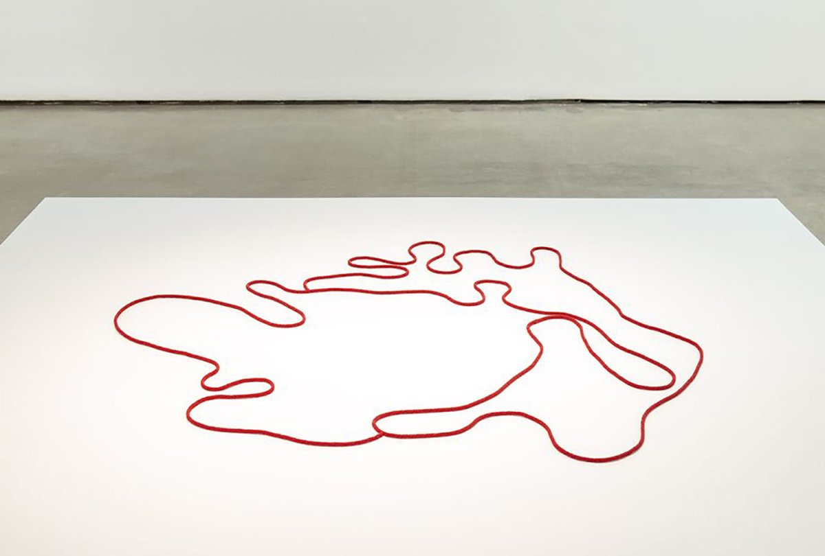 Faye HeavyShield, The Red Line (2021). Courtesy Gershon Iskowitz Foundation.