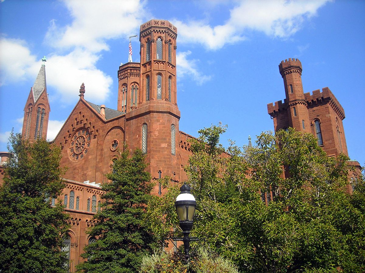 The Smithsonian Institution's Castle on the National Mall in Washington, DC 