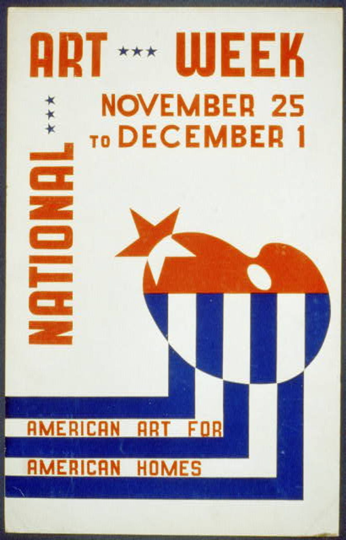A WPA poster promoting National Art Week in 1940 Library of Congress