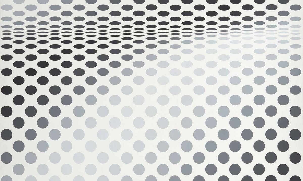 Spot the difference: Bridget Riley work enjoys new green cleaning treatment