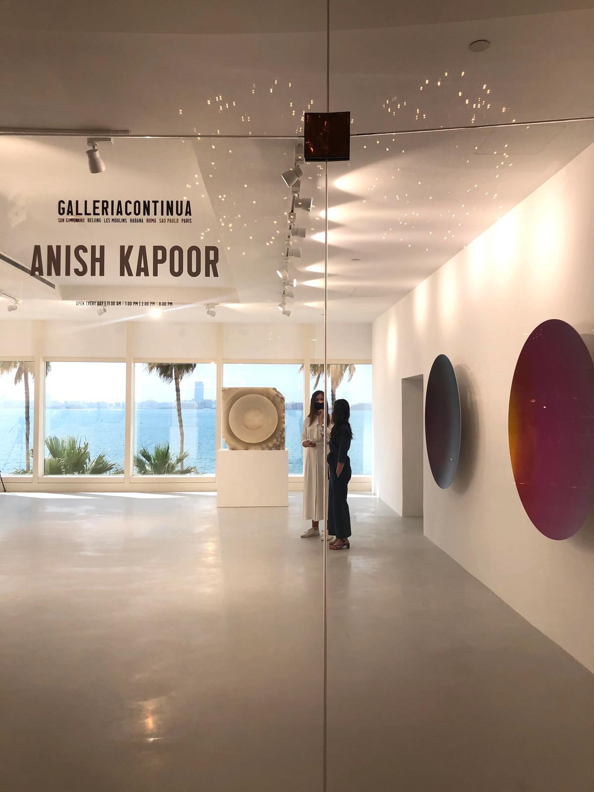 Installation view of Anish Kapoor's new exhibition at the Al Burj Al Arab Jumeira. Photo: Rawaa Talass
