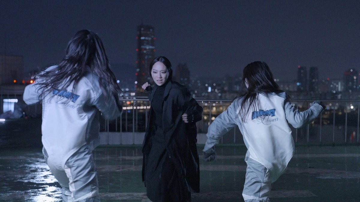 Still from Ayoung Kim's Delivery Dancer's Arc: 0º Receiver (2024) Commissioned by ACMI. Courtesy of the artist.