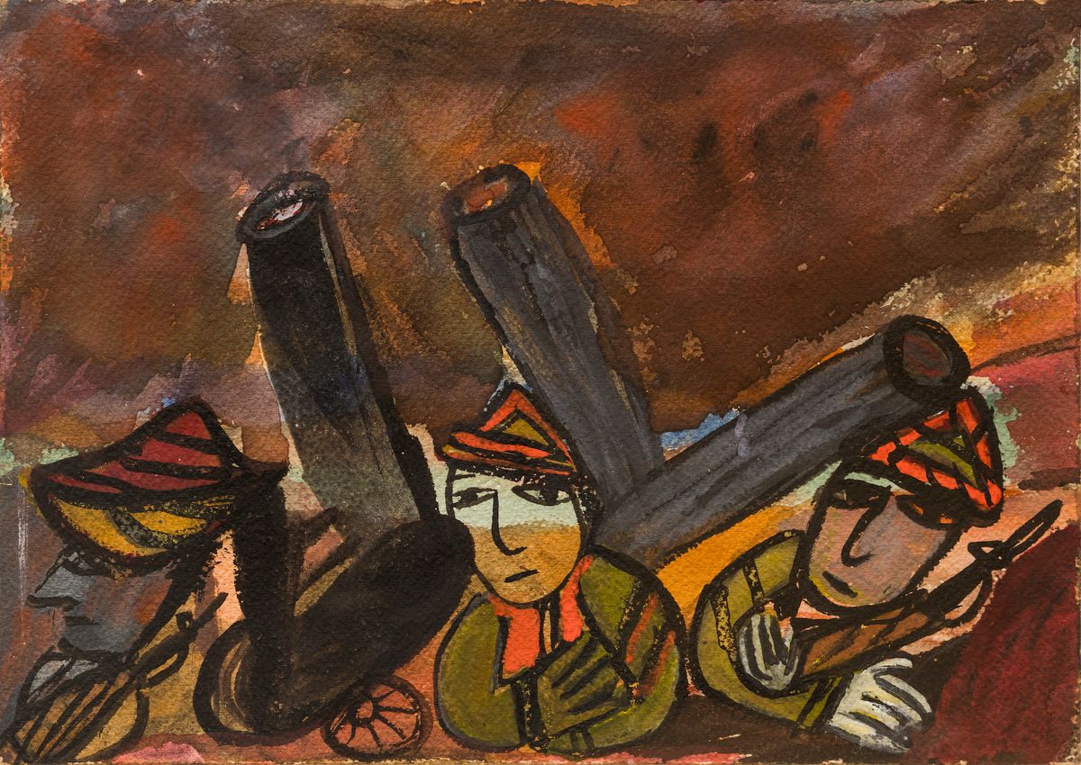 Janet Sobel, Untitled, around 1941. Private collection of Gary Snyder Luis Corzo. Courtesy of The Ukrainian Museum, New York