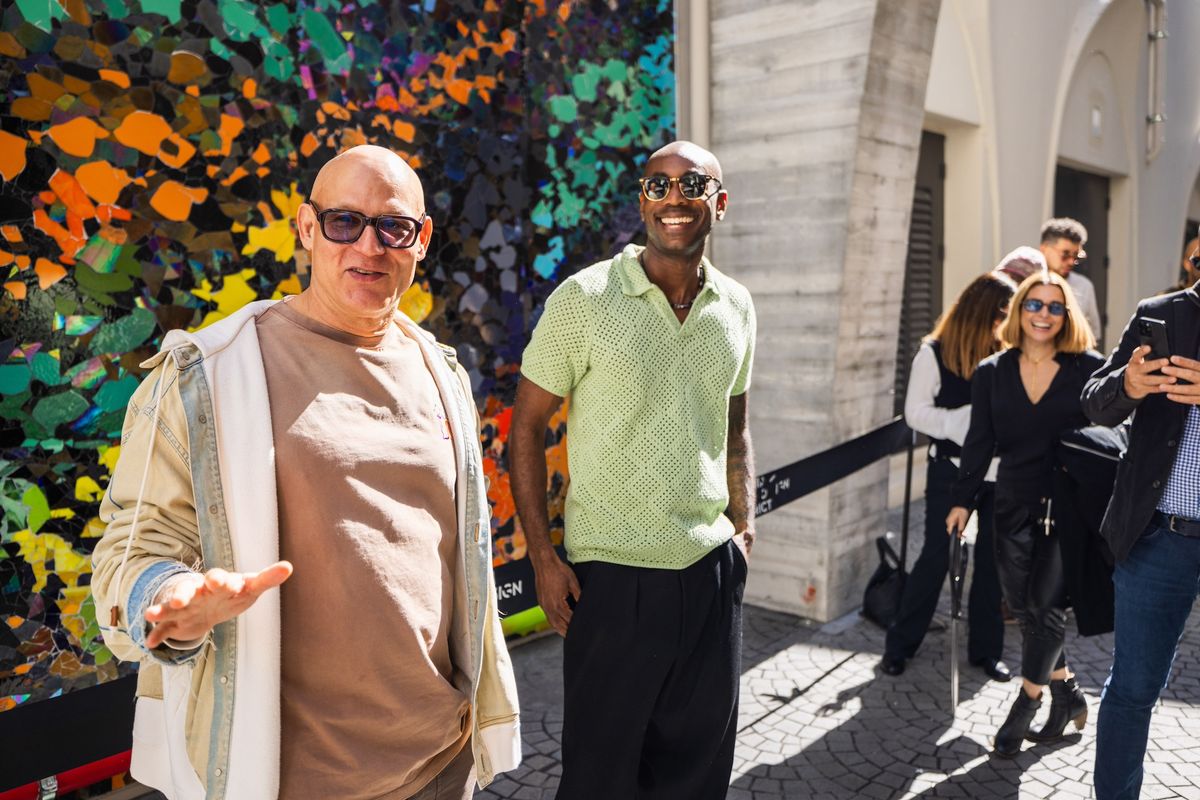 Collector Craig Robins (left) and the artist Alteronce Gumby Courtesy Miami Design District