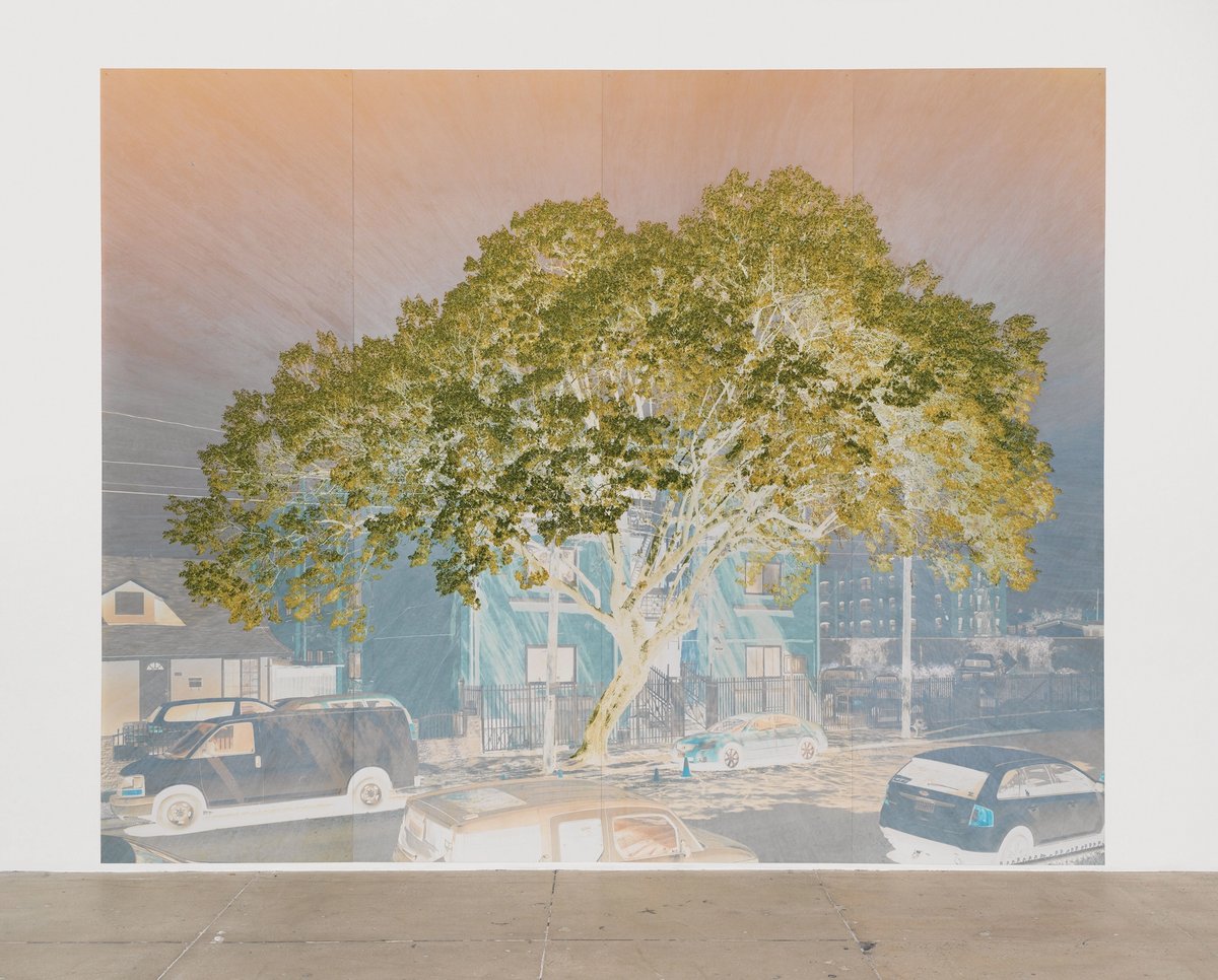 Purgatory (5th Cornice) (2021), colored pencil on Fuji Velvet paper mounted on paper Courtesy of the artist and Marian Goodman Gallery. Photo: Alex Yudzon