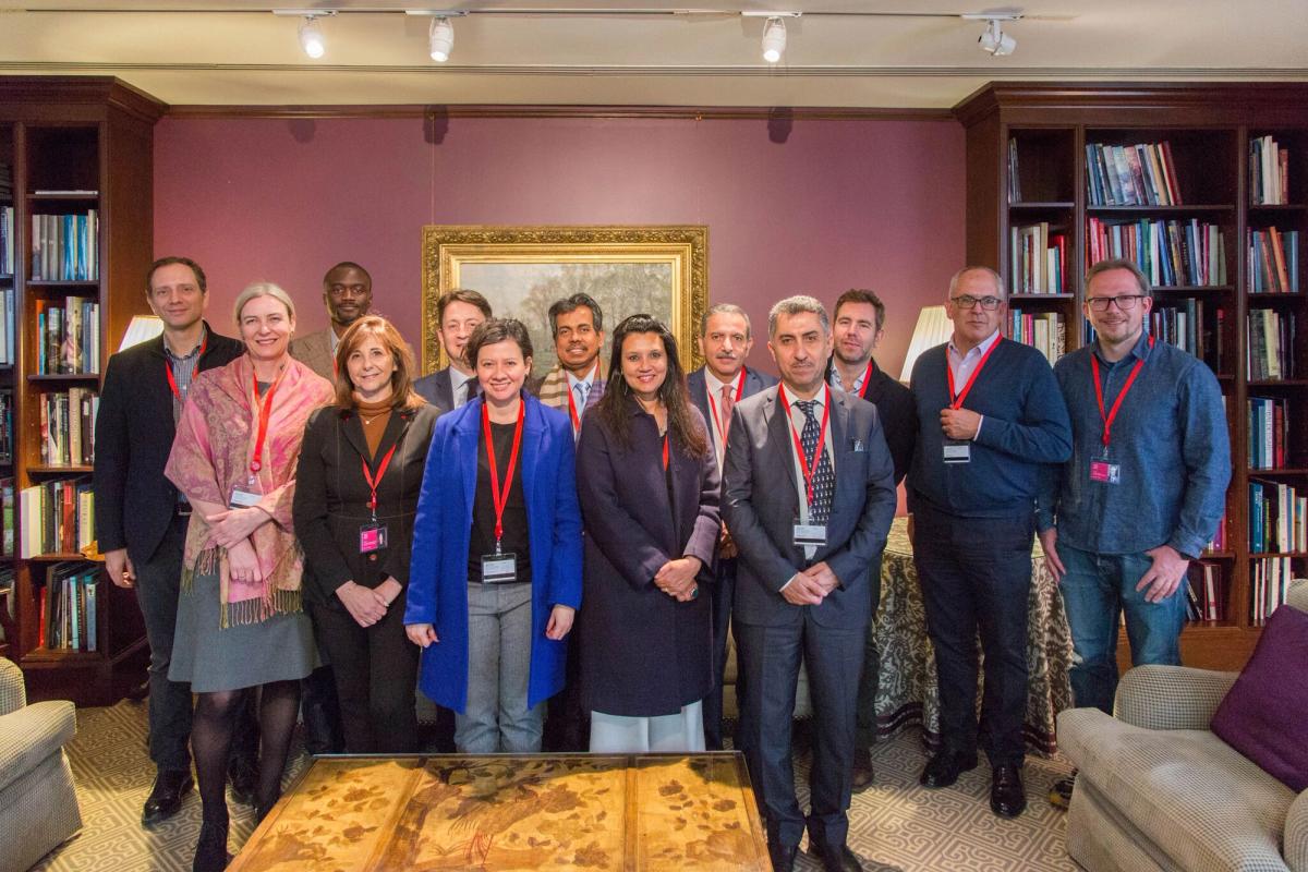Participants of the 2018 GMLC at the Met, with moderator András Szántó Metropolitan Museum of Art