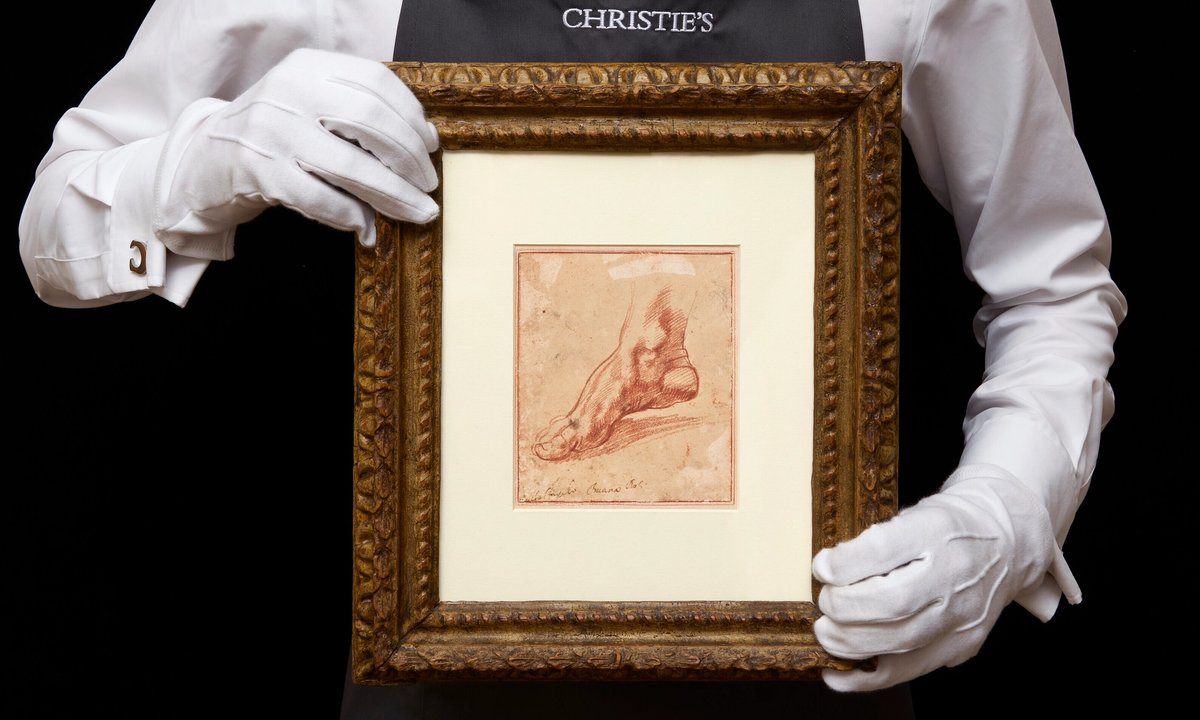 Miniature Michelangelo drawingidentified as a study for the Sistine Chapelheads to Christie's