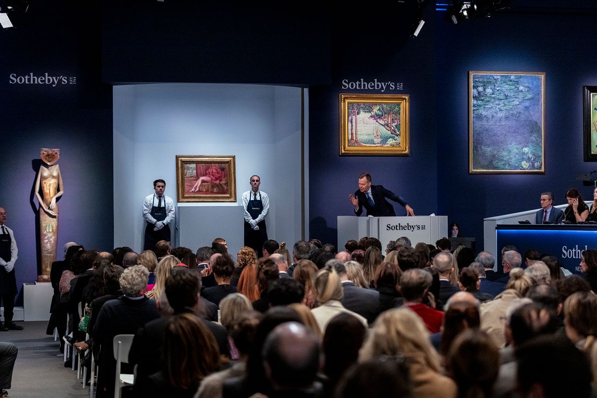 Oliver Barker at the rostrum during the Sydell Miller Collection Evening Sale, Sotheby's New York, November 2023

Courtesy of Sotheby's