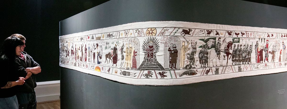 A section of the Game of Thrones tapestry at the Ulster Museum in Belfast 