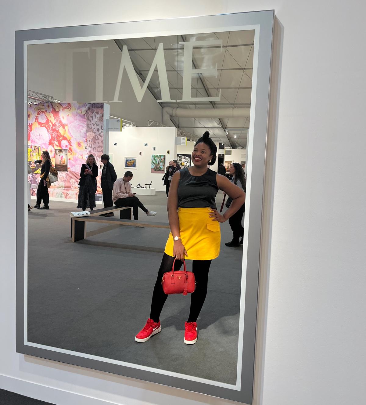 Dress for duress: Chibundu Onuzo sports the ideal footwear and luggage for Frieze week Chibundu Onuzo
