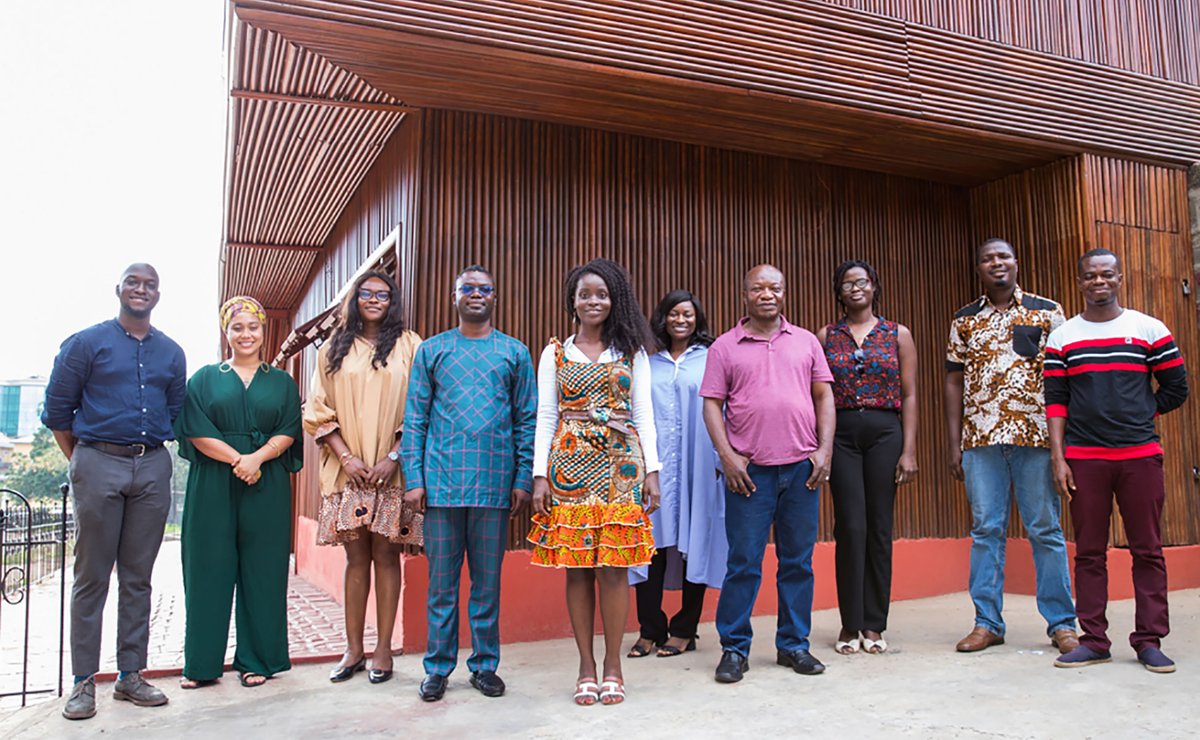 Members of the President's Committee on Museums and Monuments participated in a workshop in Accra. From left to right: Kwasi Adi-Dako, Linda Dounia, Edith Dankwa, Dickson Adom, Nana Oforiatta Ayim, Magida Perigrino-Brimah, Kodzo Gavua, Maame Mensa-Bonsu, William Narteh Gblerkpor, William Nsuiban Gmayi. Photo: Joseph Agyapong Otoo