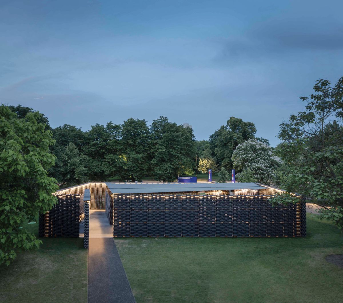 Frida Escobedo's Serpentine Pavilion 2018 closed in London's Kensington Gardens on 7 October Photo: © Ste Murray © Frida Escobedo, Taller de Arquitectura, Photography