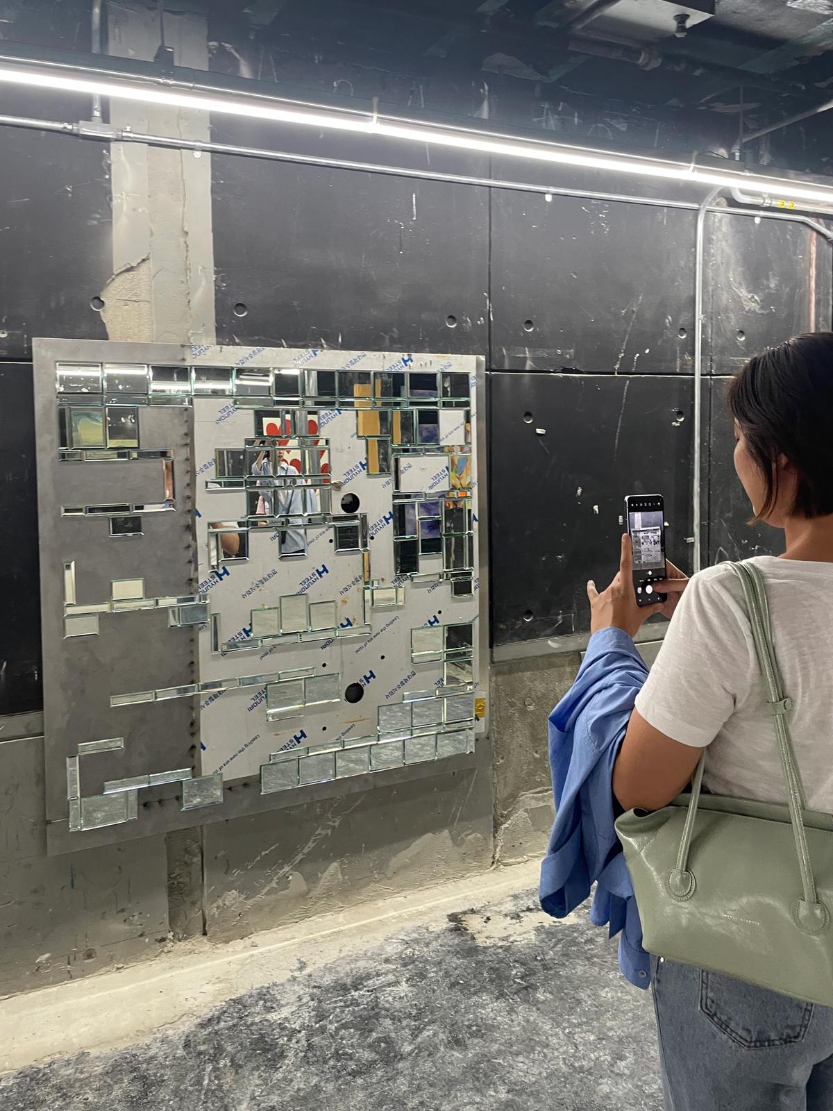 A visitor at Our Week, held in Process, Seoul